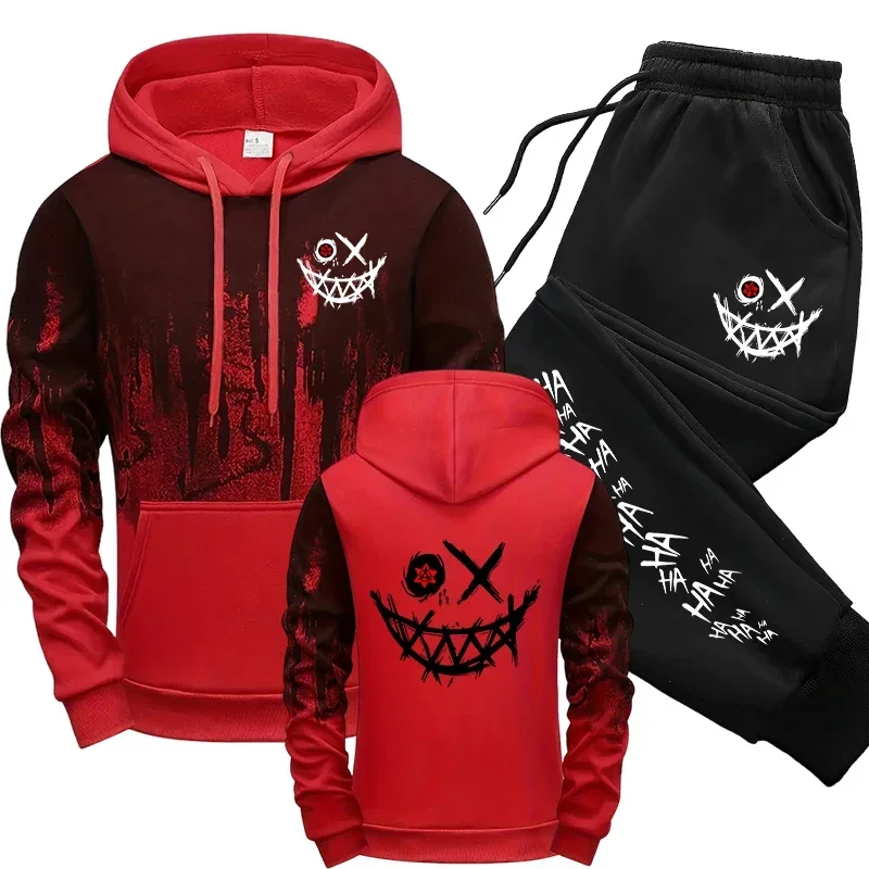 Herenhoodieset, comfortabele sporthoodie, gepersonaliseerd graffitipatroon