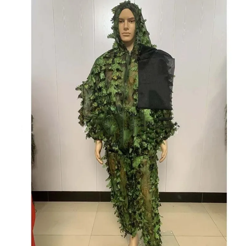Adult 3D Maple Leaf Ghillie Suit CS Chicken Camouflage Jesus Survival