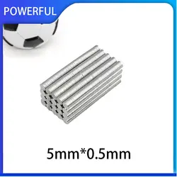 50~1000PCS 5x0.5mm Small Round Neodymium Magnet 5mm x 0.5mm Rare Earth Strong Powerful Permanent Fridge NdFeB Magnets