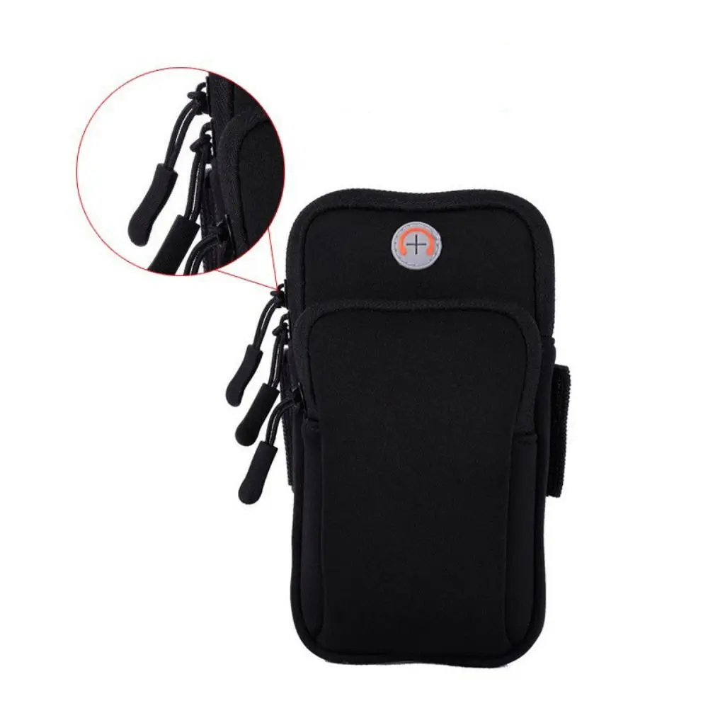 Portable For Phone Money Keys Breathable Mesh Sports Armband Phone Case Running Accessories Arm Bags With Headset Hole