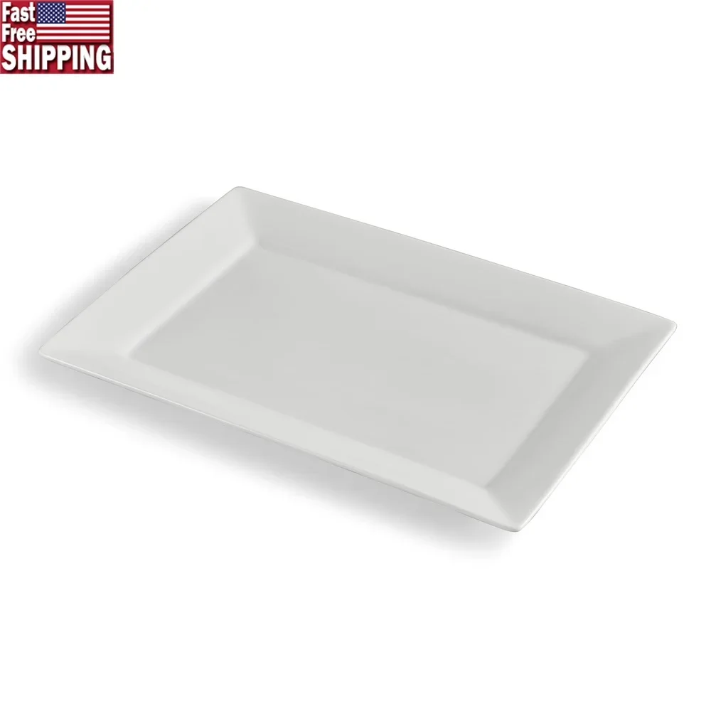 

Porcelain Serving Platter Dishwasher Safe Microwave Oven Safe Rectangular Platter Entertaining Everyday Use Holiday Dishes