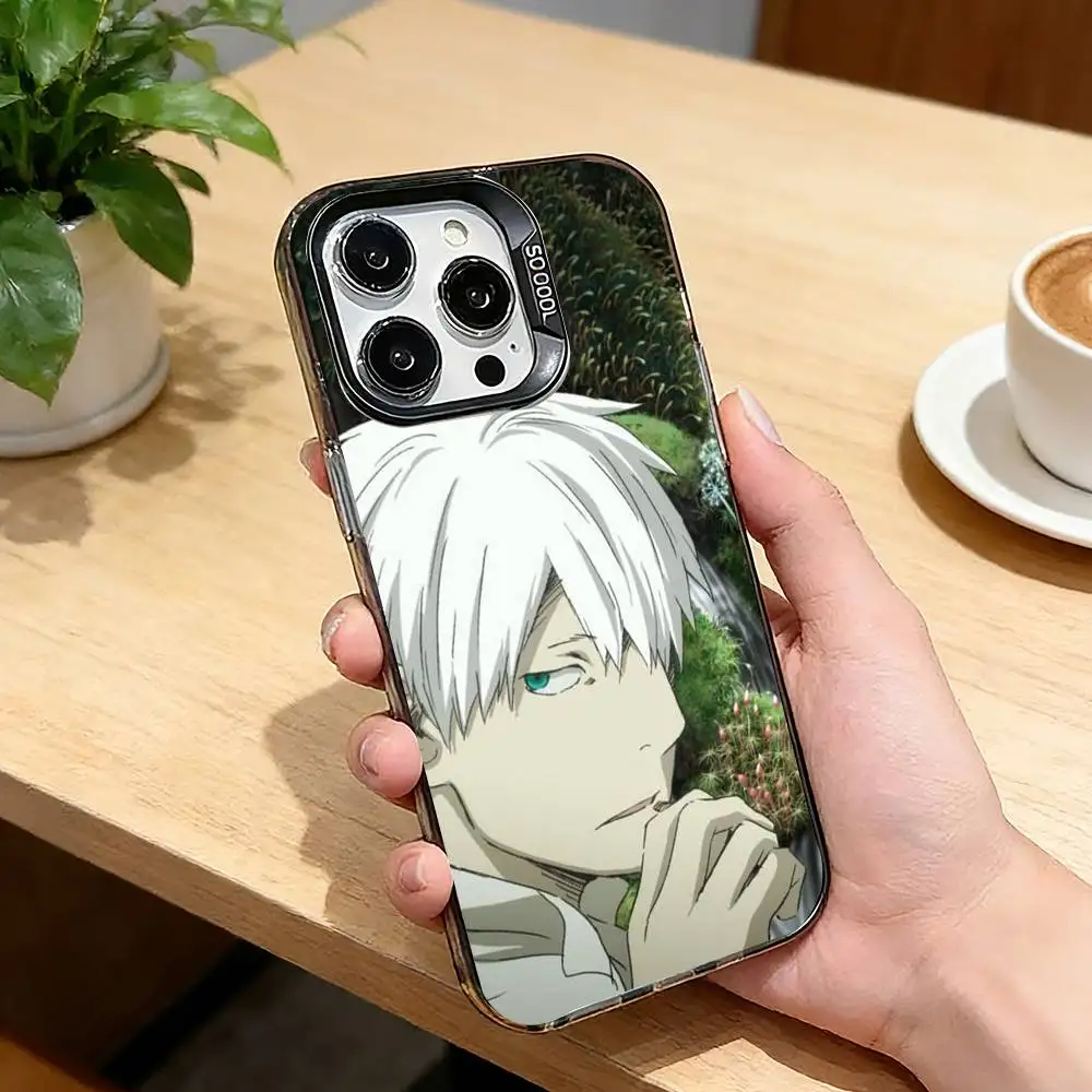 Anime M-Mushishi G-Ginko Phone Case For iPhone 17,16,15,14,13,12,11 Plus,Pro Max,XS,Colorful Silver Black Cover view 6