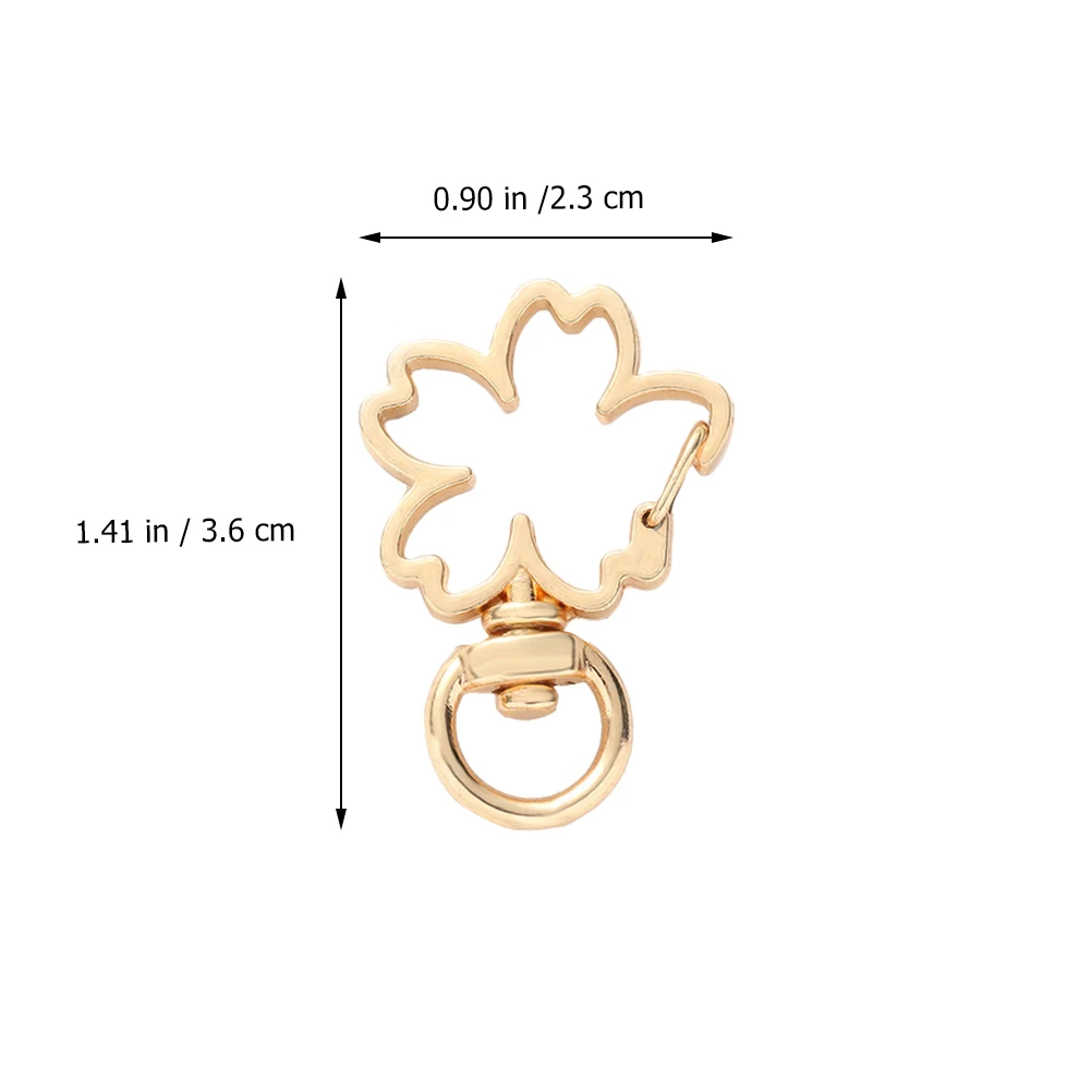 

20 Pcs Christmas Cherry Blossom Keychain Decoration Alloy Sakura Shaped Pendants