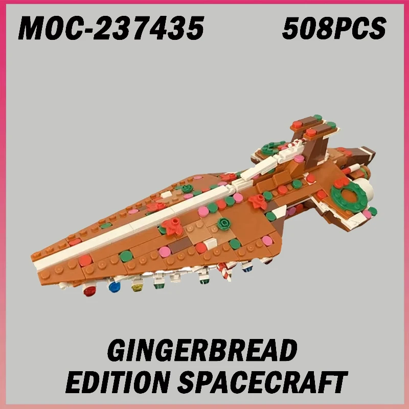 

508PCS MOC-237435 Gingerbread Edition Spacecraft Space War Series Hot Movie Model Building Blocks Creative Toy Christmas Gift