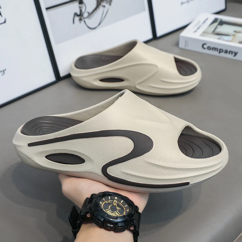 

2025New Comfortable Casual Summer Cool Breathable Hot-Selling High-Quality One-Strap Sandals40-45Men's Slippers