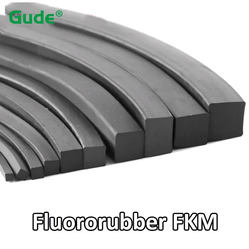 1M Square FKM Fluorine Rubber Strip Black Chemical Resist High Temp Oil Fluororubber Cord Seal Gasket Solid Not Foaming