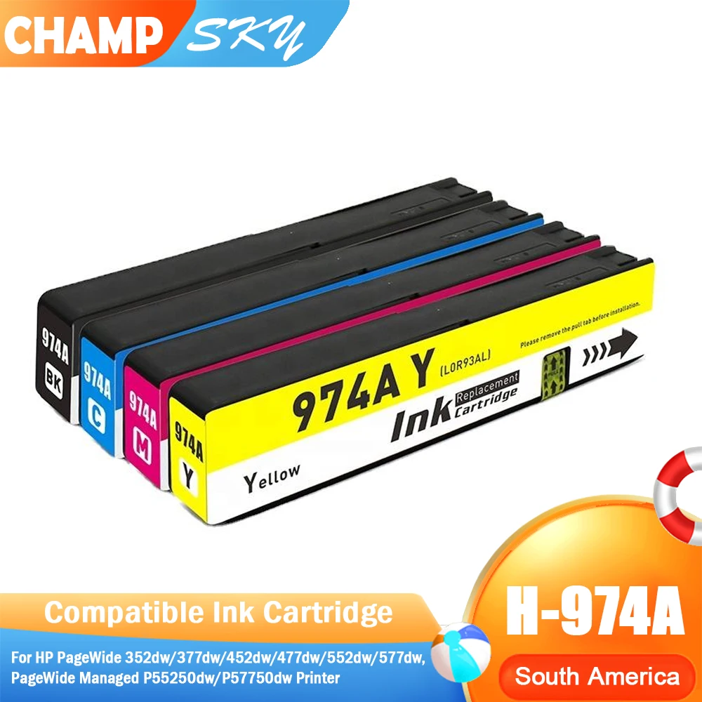 SKY 974A Compatible Ink Cartridge For HP974 HP974A  For 352dw 377dw 452dw 477dw 552dw 577dw P55250dw P57750dw Printer