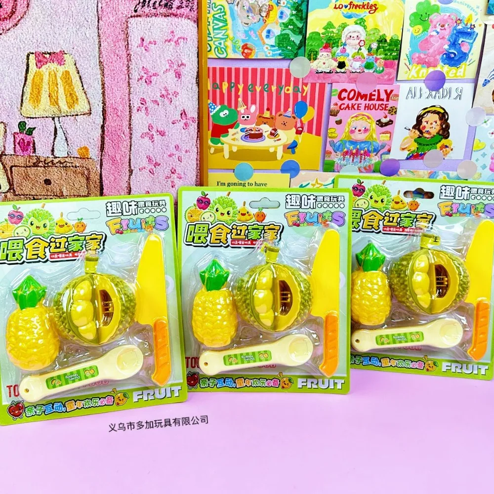 لعب الأطفال ألعاب المطبخ الغذاء مقلد الغذاء الفاكهة دوريان تغذية اللعب الفراولة لعبة البودينغ التعليم المبكر اللعب منزل اللعب