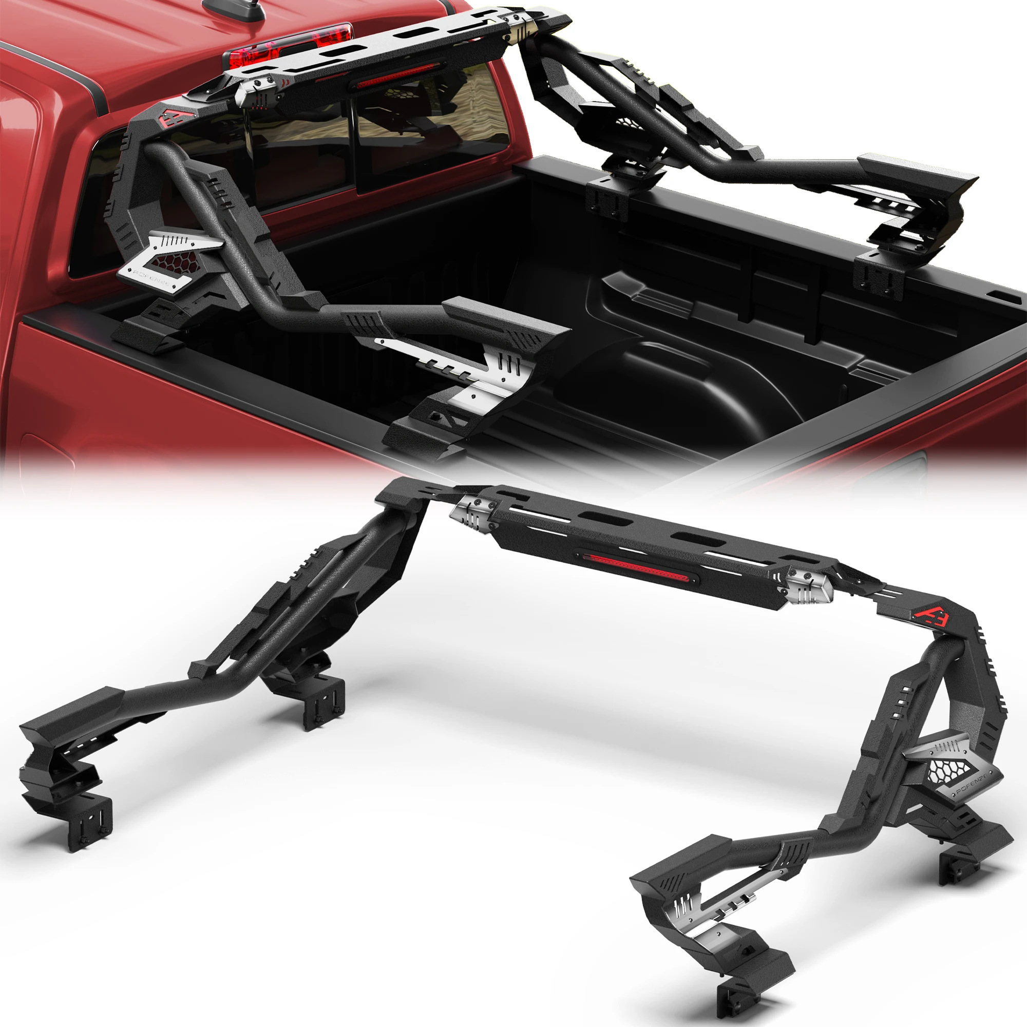 Nueva barra antivuelco ajustable para camionetas medianas, compatible con Jeep Gladiator JT, Chevy Colorado, Tacoma, Ford Ranger y GMC Canyon