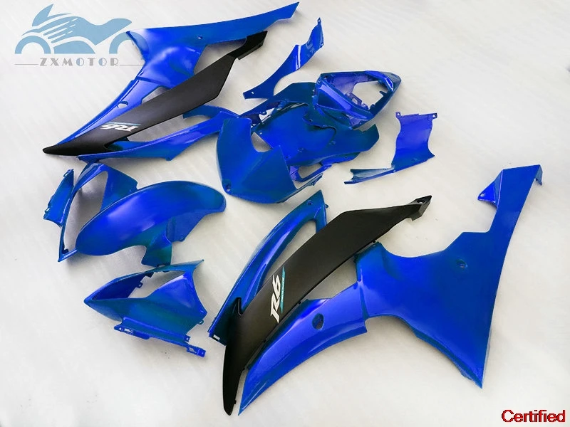 

High grade Injection fairing kit fit for YAMAHA R6 YZFR6 2008-2015 YZF R6 08-15 blue black fairings body repair kits HT19