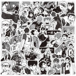 10/30/65pcs Black and White Haikyuu!! Stickers Anime DIY Graffiti Luggage Phone Car Kids Cool Cartoon Decoration Sticker Gifts