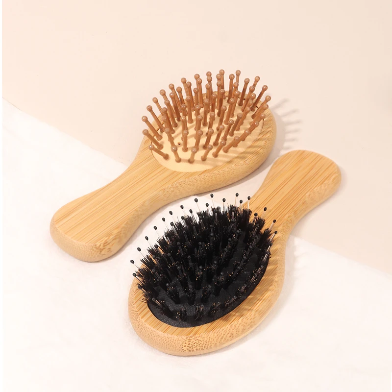 Bamboo Mini Airbag Comb Anti Static Air Cushion Hair Brush Reduce Hair Loss Hair Care Styling Comb Women Styling Tools