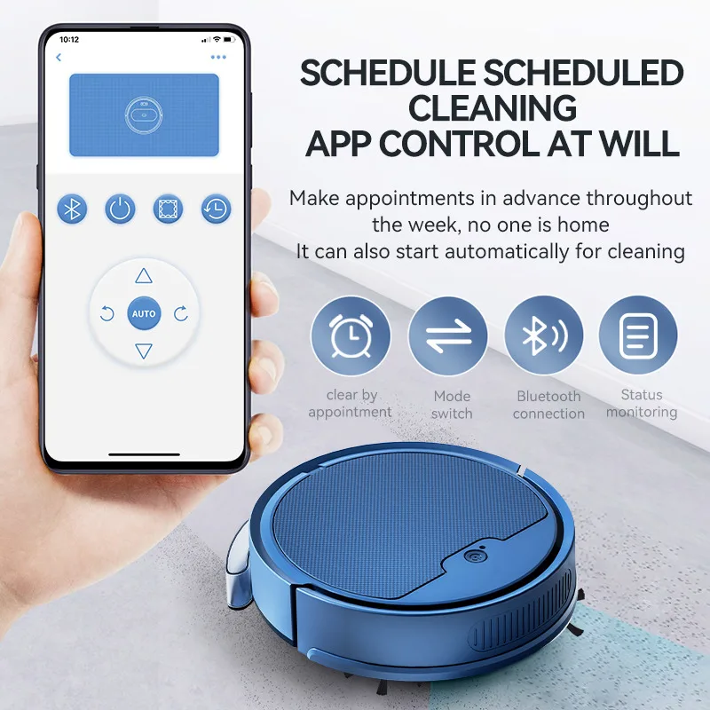 3 In 1 Smart Sweeping Robot Home Mini Sweeper Upgraded Wet and Dry Wireless Vacuum Cleaner Sweeping Robots For Home Use