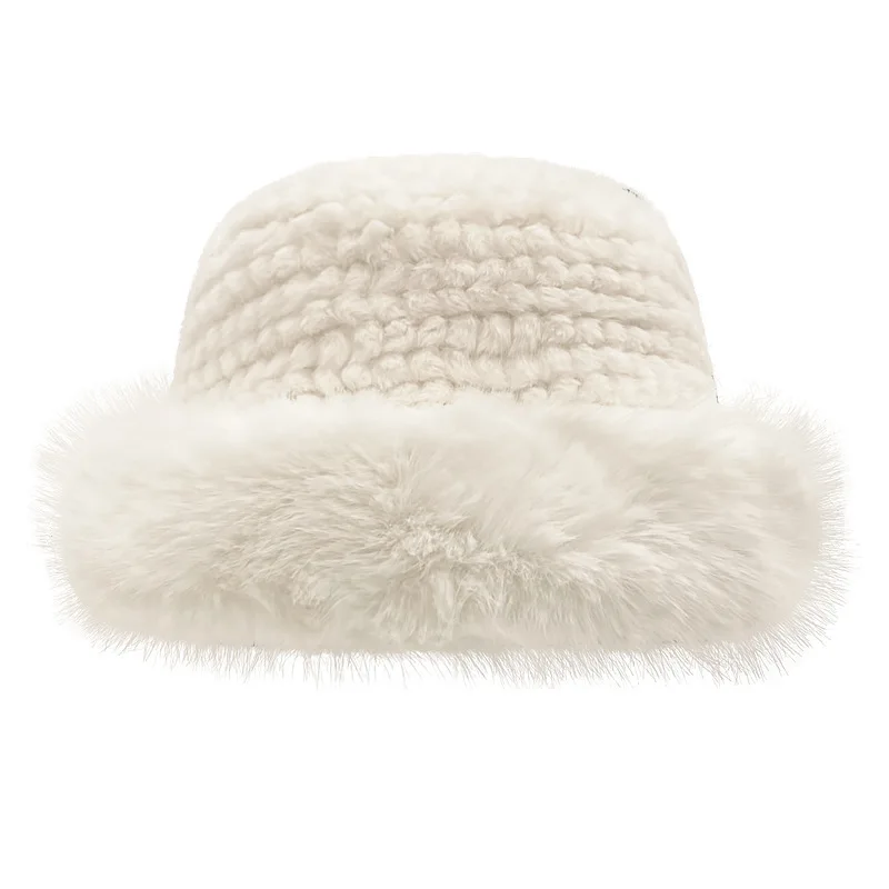 Wollige Hoed Cap Vrouw Winter Gezicht Kleine Dikke Warme Visser Mode Outdoor Koud Warm Mooi Exquise