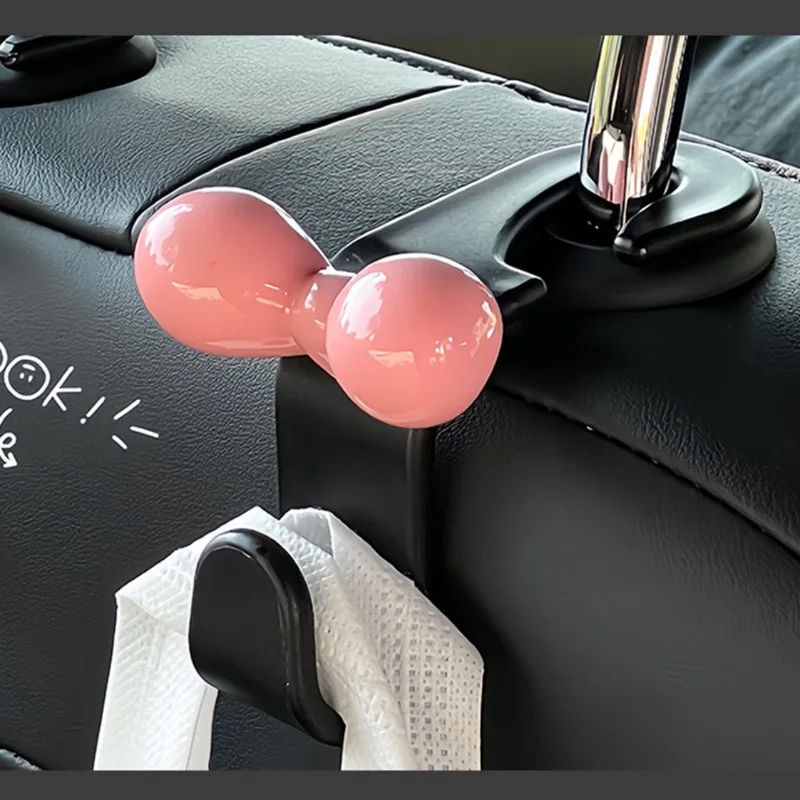 Dopamine Bow Car Seat Back Hook for Rear Row, Pink Car Interior Organizer, Great Car Accessory, New Car Gift