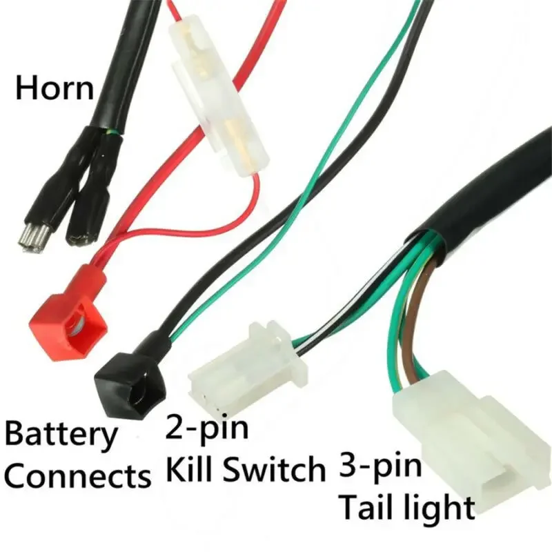 Quad Wire Harness Premium Electric Wiring Harness For ATV UTV Quad 4-Wheeler 50/70/90/110/125cc Motorcycle Electronics Accessory