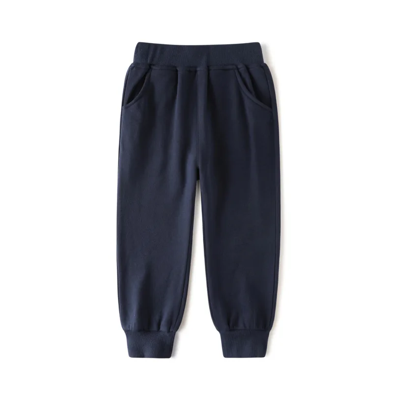 1 Stück Kinder Einfarbige Graue Jogginghose mit Elastischem Bund und Taschen, Frühling Herbst Freizeithose für Jungen und Mädchen – Detail 7
