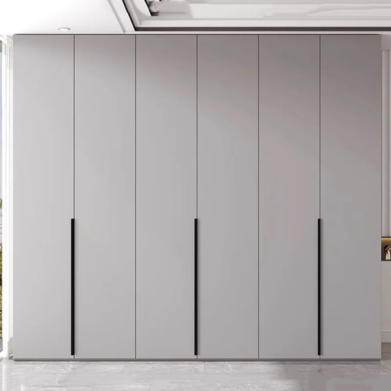 Luxury Clothes Storage Wardrobe Modern Luxurious Portable Organizer Wardrobe Gray Wooden Ropero Armable De Ropa Home Furniture