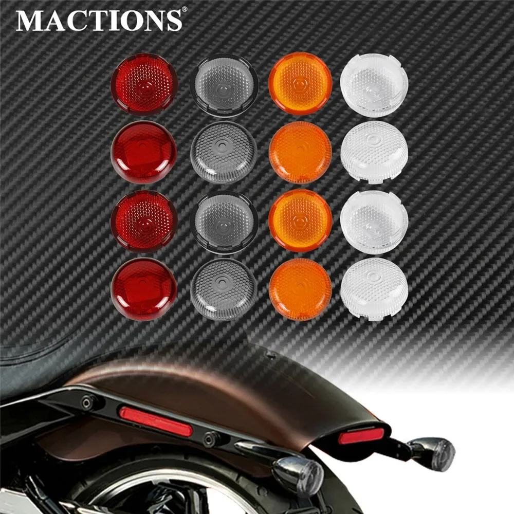 4PCS Motorcycle Turn Signal Light Indicator Lens Lamp Cover For Harley Touring Dyna Sportster Softail Road king XL Iron 883