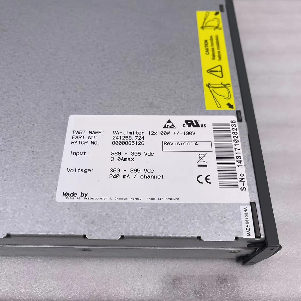 

VA-limiter 12x100w +/-190V For Eltek 241258.724 Power Supply Module