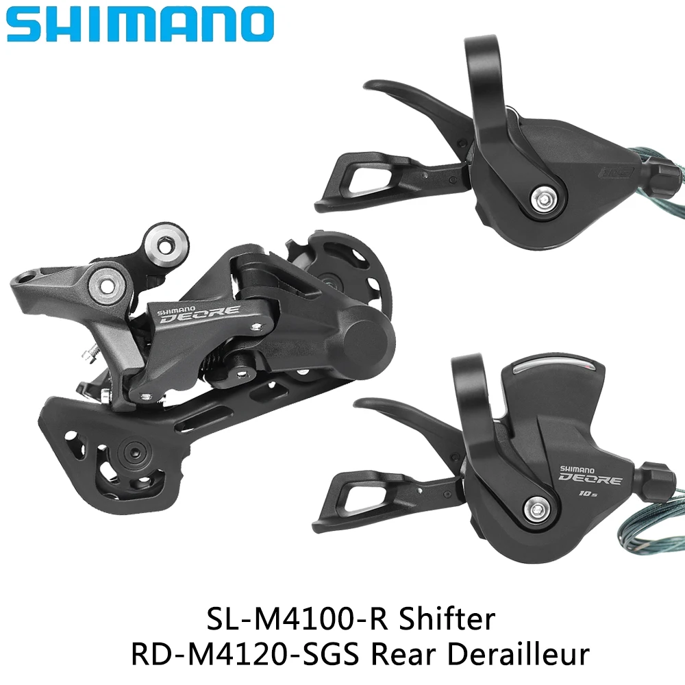 

SHIMANO M4100 10-скоростной переключатель SL-M4100-R Правый рычаг переключения передач RD-M4120-SGS Задний переключатель для горного велосипеда Оригинальные детали