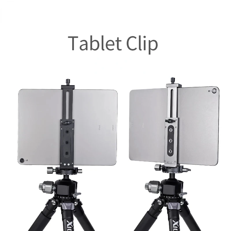 Trépied de support universel de tablette et téléphone, en alliage d'aluminium, Clip de support réglable pour les téléphones mobiles Ipro tablettes Ipad