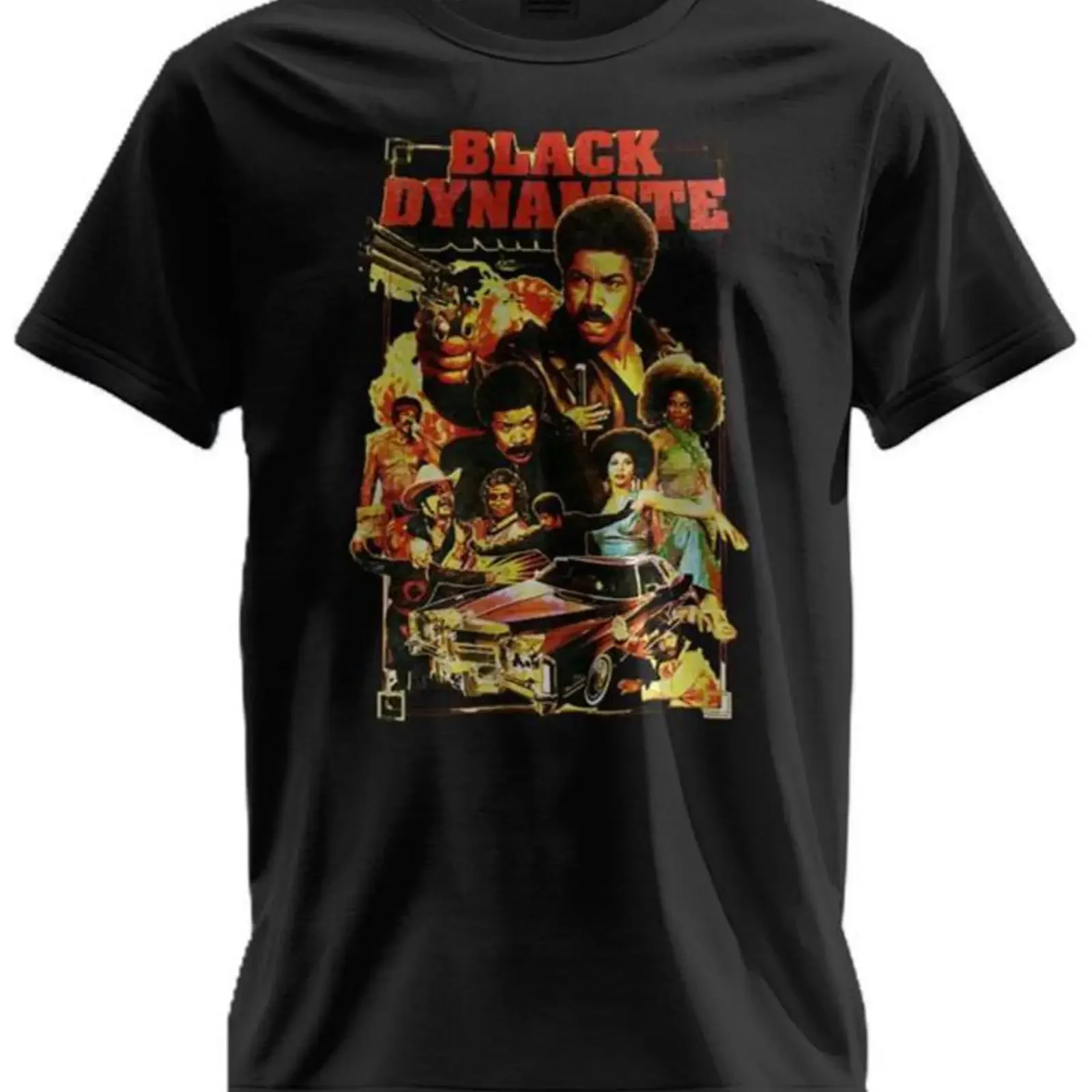 Custom Black Dynamite Matching T Shirt vintage Washed Breathable Slightly Comfortable Versatile Unisex designer clothes homme