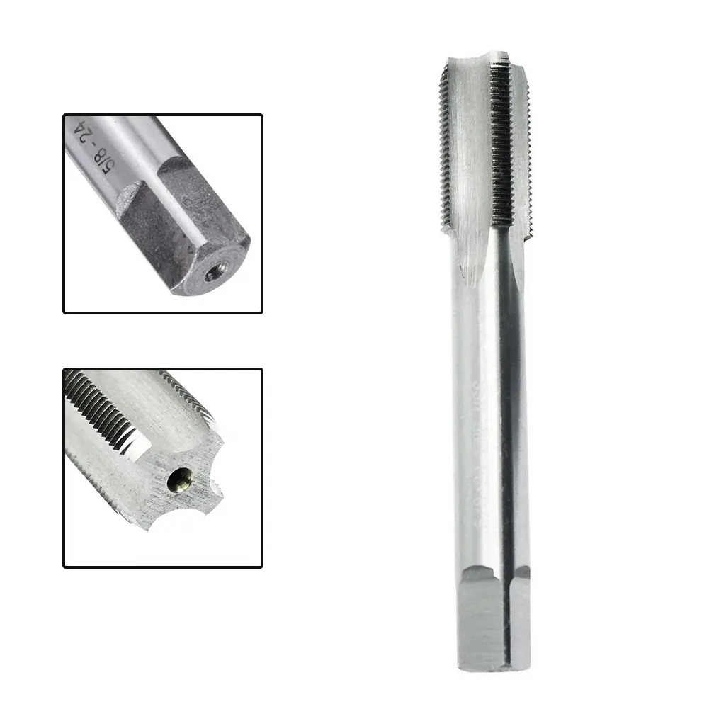 عالية السرعة الصلب صنبور لولبي الحنفية اليد اليسرى الموضوع 5/8-24 HSS سبائك الصلب الكربون الصلب الفضة 5/8-24 الموضوع اليد اليسرى #2