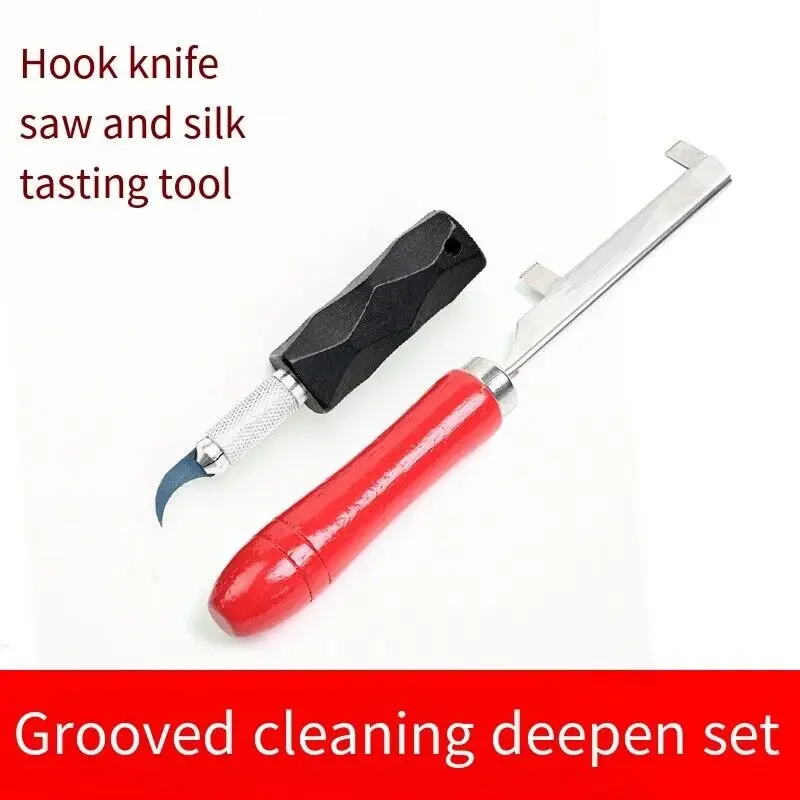 Guitar Fret Wire Slotting Saw Cleaning Hook Knife Set Fret Groove Deepening Renovation Folk Electric Guitar Fret Wire Tool