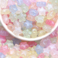Charm Shiny Star Beads Acrylic Spacer Glitter Beads 10mm 50pcs Colored Transparent Acrylic Beads For Jewelry Making DIY Supplies