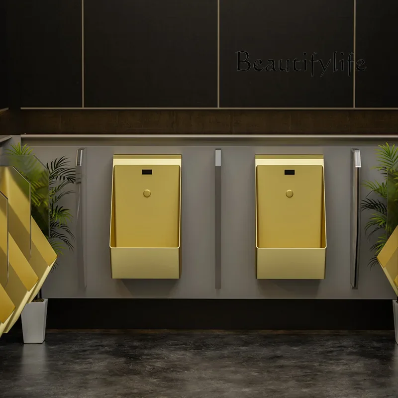 MM Hotel stainless steel integrated induction urinal wall-mounted men's bathroom urinal household urinal