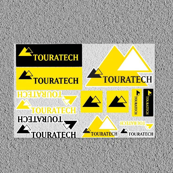1PC Bike Motorcycle Car Locomotive Reflective Laser Sticker Styling Vinyl Decal Stickers Decoration FOR T-TOURATECH