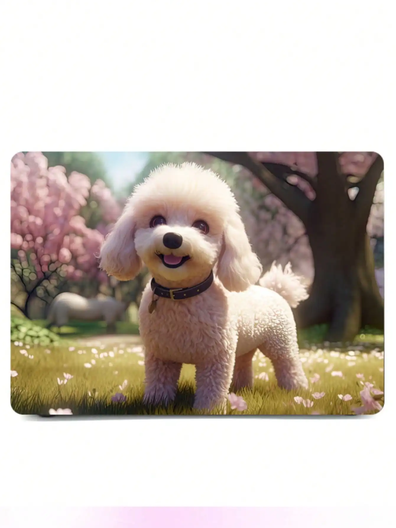 2pcs puppy poodle pattern Pattern transparent Case compatible with macbook
