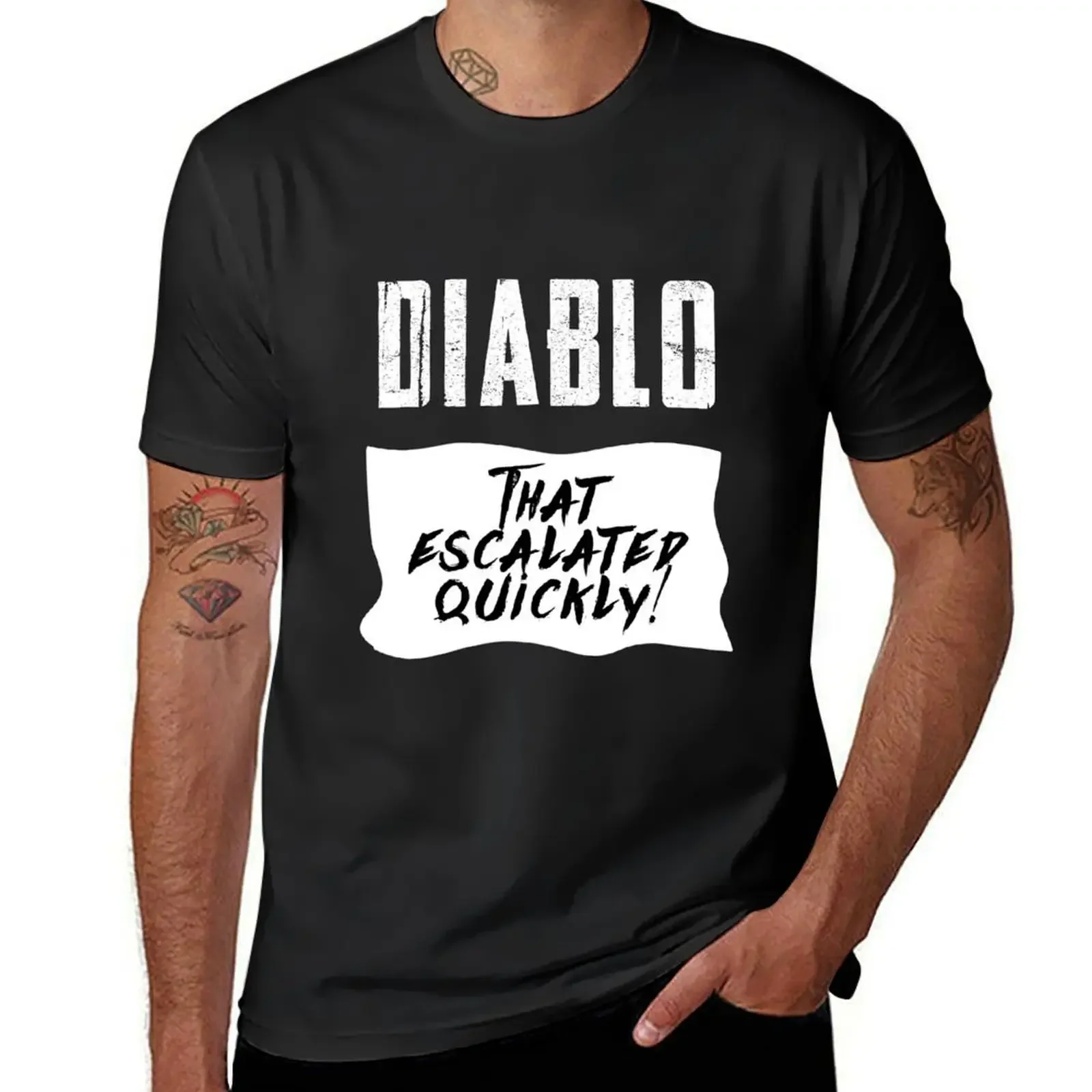 Diablo Hot Sauce Taco Funny Quick and Easy Halloween Costume T-Shirt korean fashion tees vintage mens workout shirts