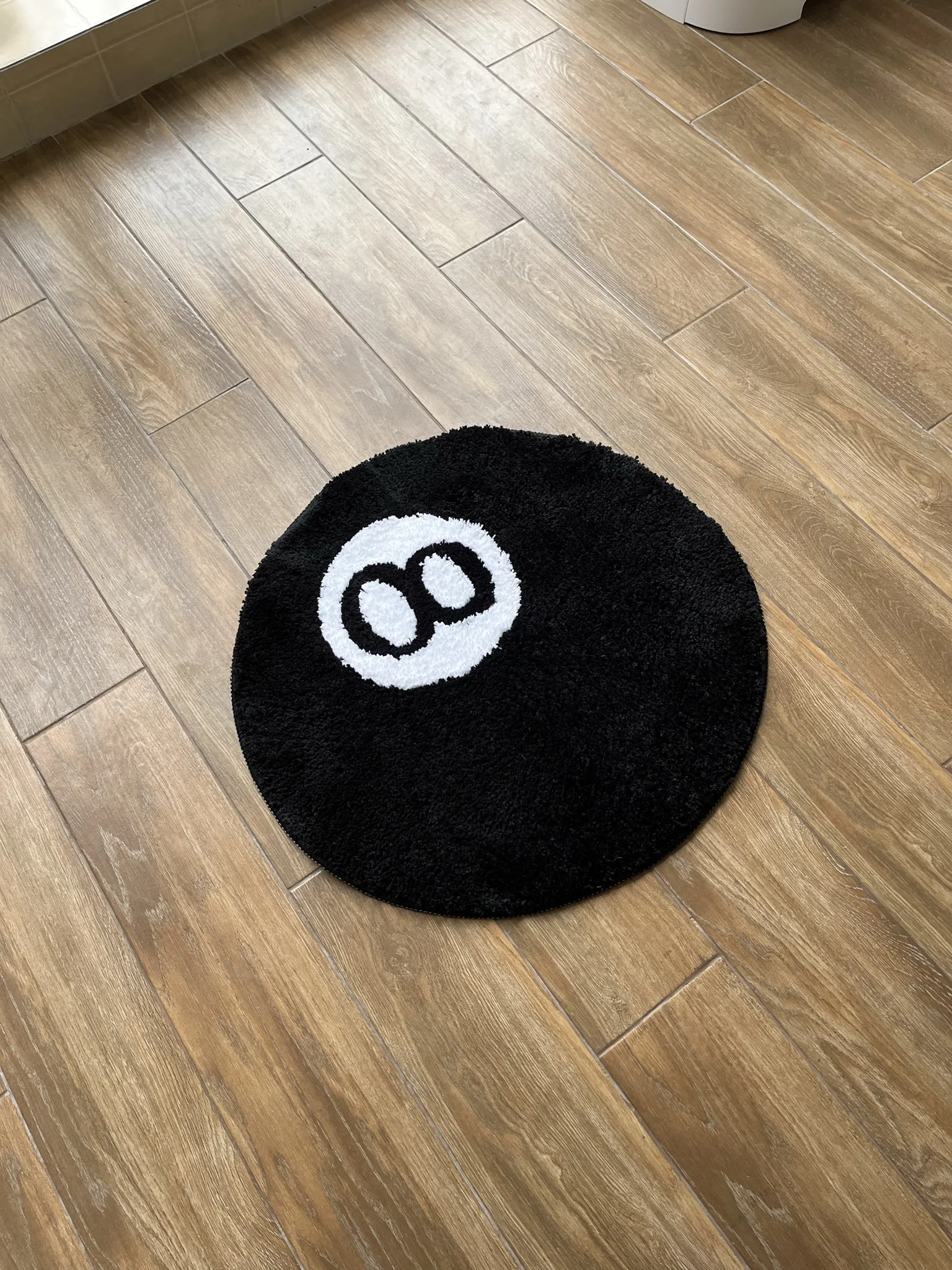 Schwarze Eight-Ball Beflockung Billardtisch Matte Spielzimmer Dekorationen Man Cave Billardtisch Abdeckung Teppich für Unterhaltung – Detail 1