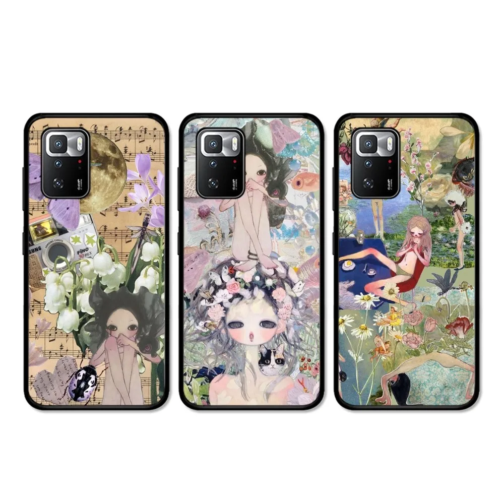 Aya Takano Paint Phone Case For Redmi 5 6 7 8 9 10 plus pro 6 7 8 9 A GO K20 K30 K40 pro plus F3 Fundas