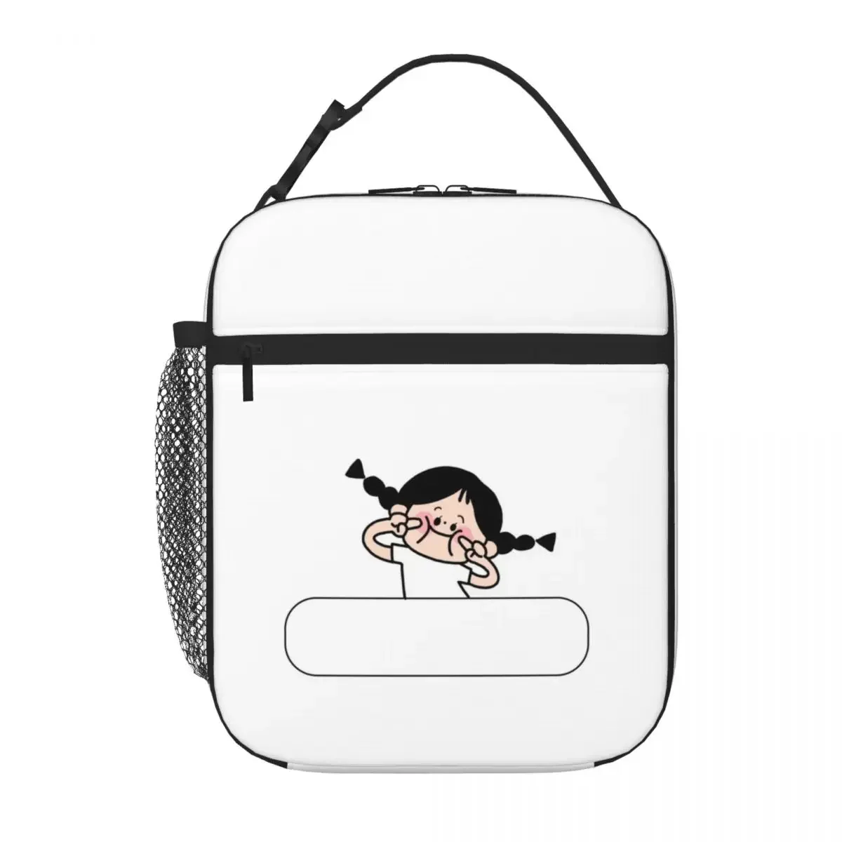 

Cartoon trend student portable insulated lunch bag, suitable for outdoor travel, school or work portable bento bag