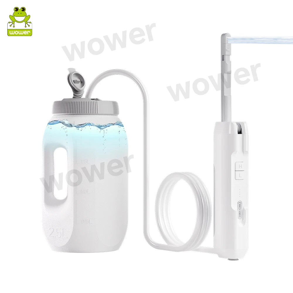 

Portable Electric Bidet 2.5L Extra-Long Nozzle Rechargeable Toilet Sprayer for Personal Hygiene Travel shattaf Camping shower
