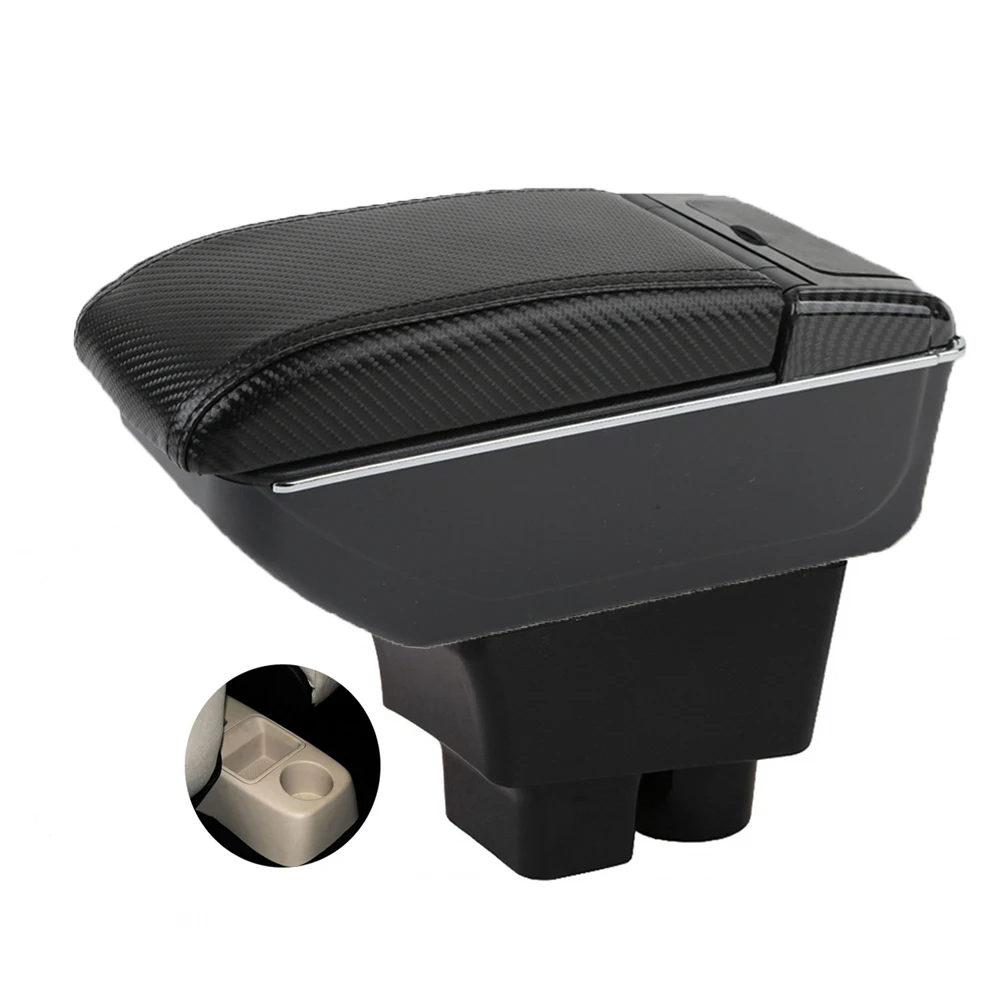 Armrest Box Central Console Storage Box with Driver Side Elbow Support for Skoda Fabia II 2 Roomster Interior Accessory