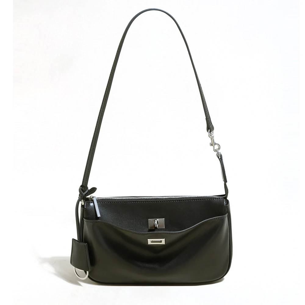 

Top Quality Split Leather Crossbody Bag for Women, Fashion Shoulder Handbag with Gold/Silver Buckle Hardware, Daily Tote Purse