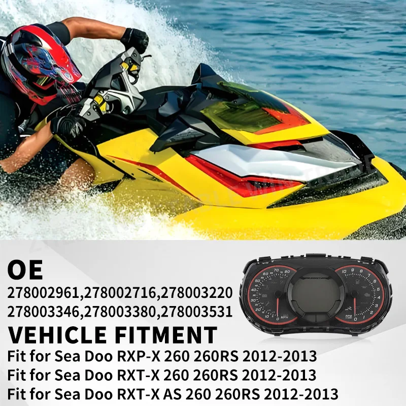 For Sea Doo RXP-X 260 & RS 2012-2013 Dashboard LCD Cluster Display Gauge 278002716 NEW