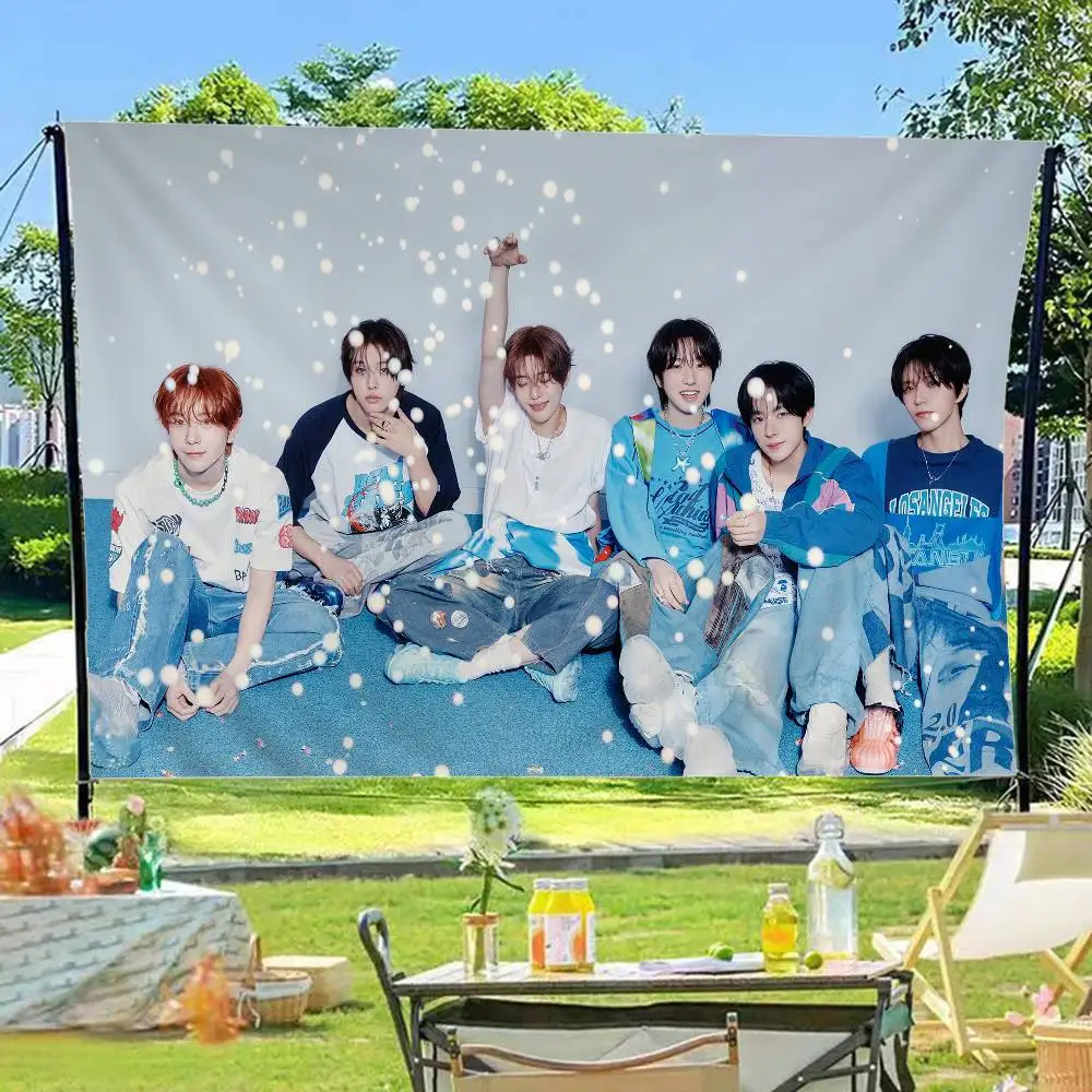 Boy Band N-NCT Wish Singer Small Size Cheerleading Banner Hand Pulled Flag Outdoor Atmosphere Flags