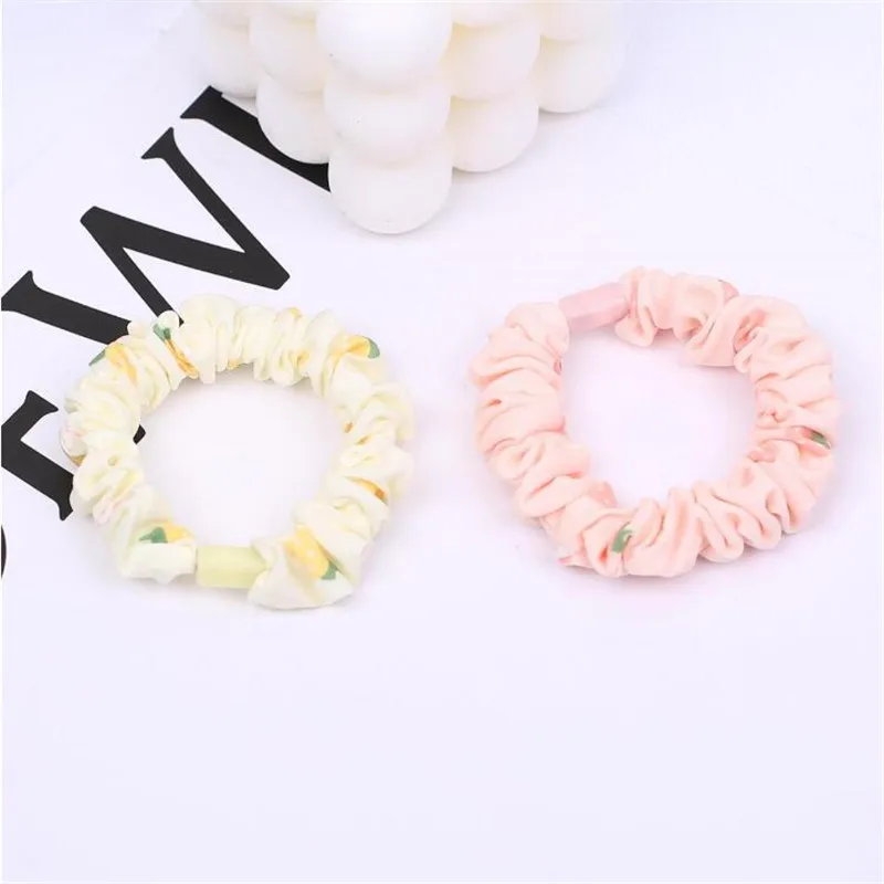 Elastic Hair Bands 10Pcs/Lot Women Hair Accessories Cream Light Color Circles Korean Fashion Children Sweet Ties Girls Headdress