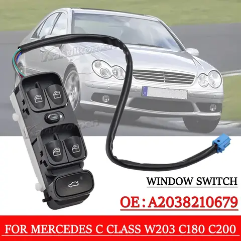 A2038210679 Power Control Window Switch Button For Mercedes-Benz C-Class W203 C180 C200 C220 CDI Kompressor C230 C240 C270 C280
