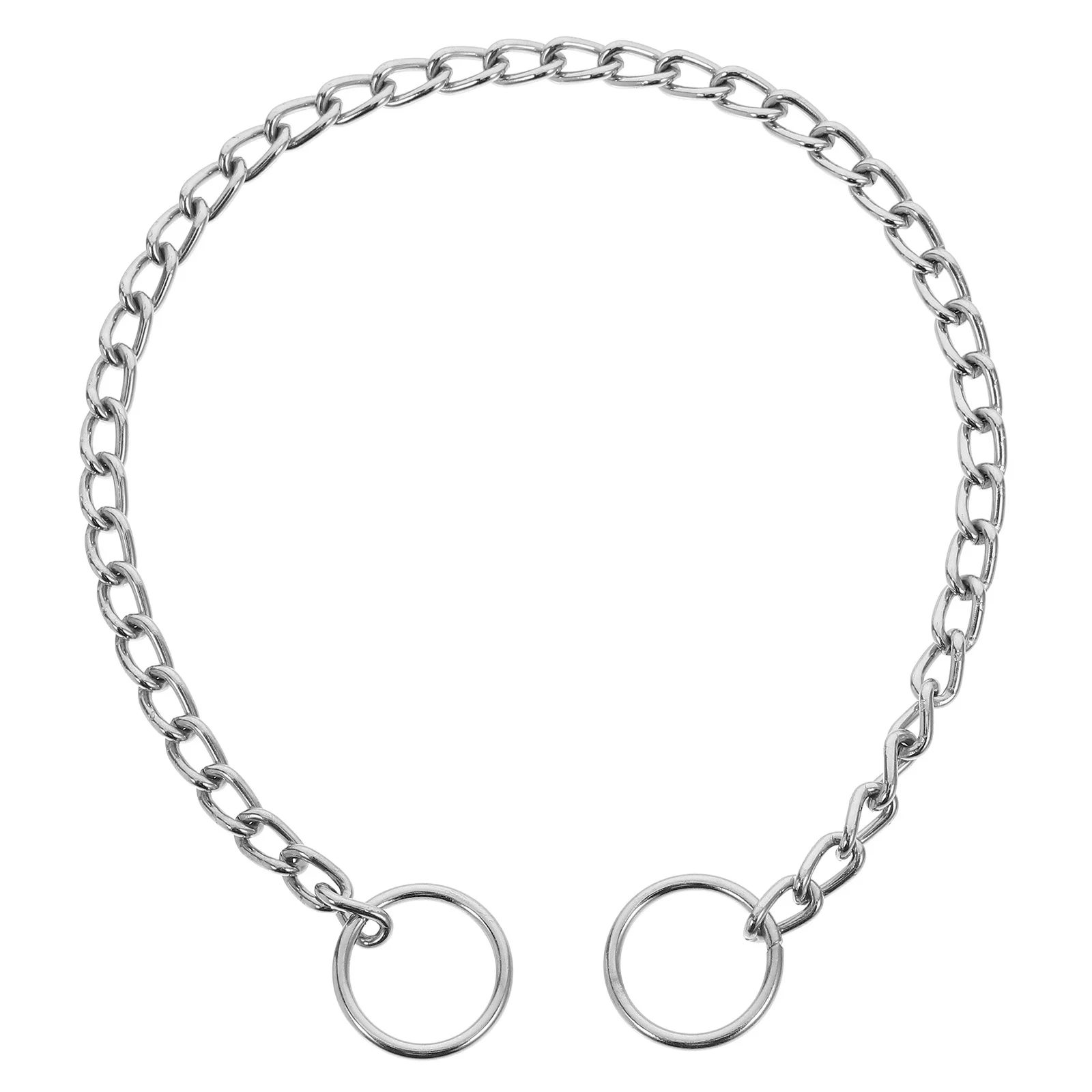 

Chrome Plated Pet Necklace Adjustable Lightweight Metal Dog Collar for Small Dogs Stylish Decorative Neck Chain for French