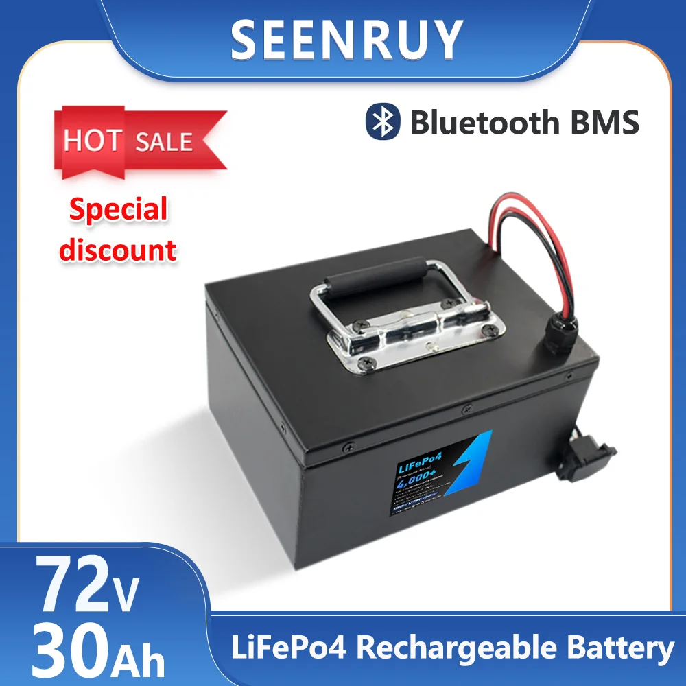 72V 30Ah lifepo4 With Charger Built in 30A BMS Lithium Iron Phosphate Battery Perfect For Electric Motorcycle Electric tricycle