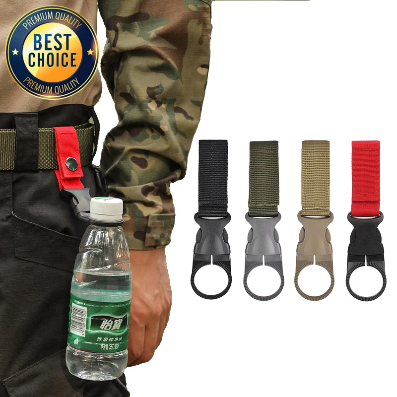 Taśma Klamra Hak Uchwyt na butelkę wody Klips Outdoor Nylon EDC Climb Carabiner Belt Backpack Hanger Camp Carabiner Belt Clip