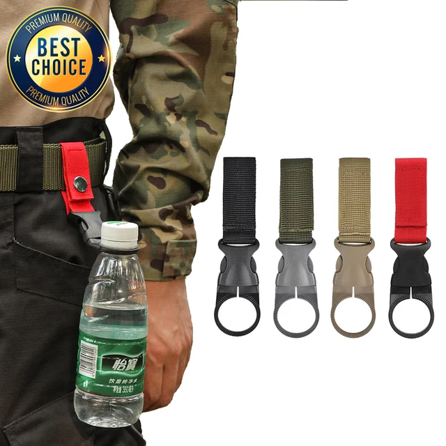 Taśma Klamra Hak Uchwyt na butelkę wody Klips Outdoor Nylon EDC Climb Carabiner Belt Backpack Hanger Camp Carabiner Belt Clip