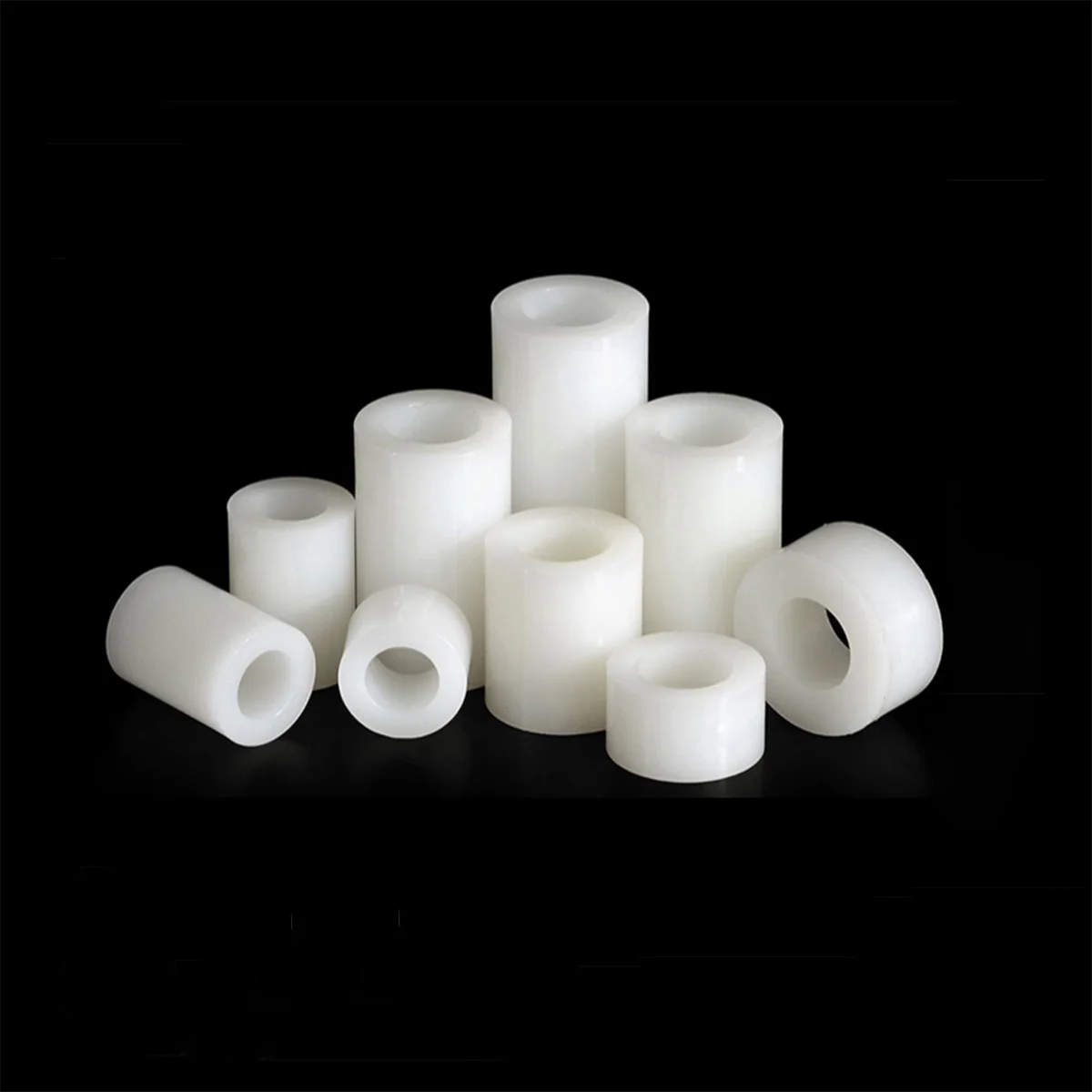 Nylon Straight Column Plastic Insulated Screw Sleeve Shaft Sleeve Thickened Pad Isolation Lamp Column M2.7M3.2M4.2M7