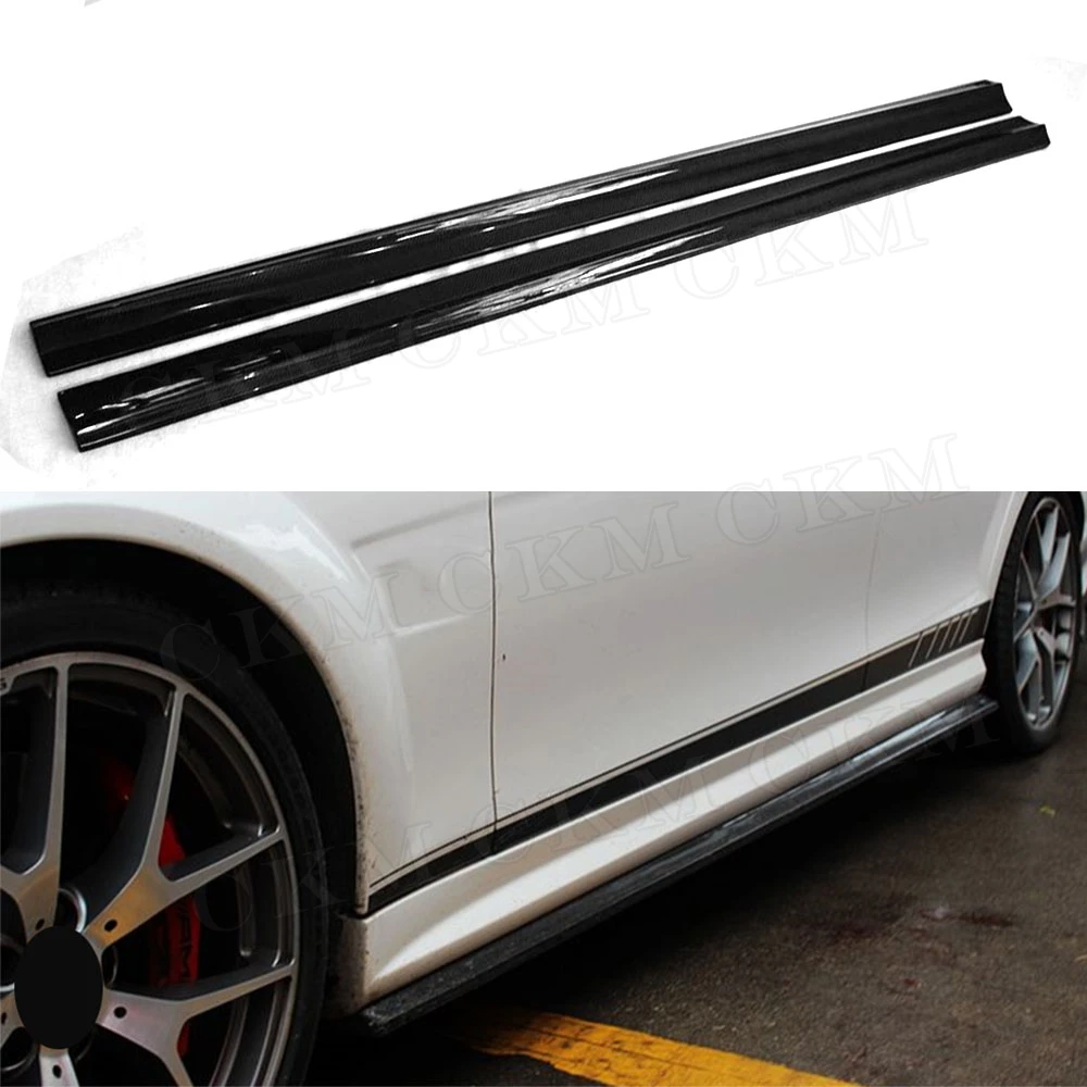 

CKMUUER для Benz C Class W204 C204 C300 C63 AMG 2012-2014 Боковая юбка из углеродного волокна, бампер, фартуки для губ, клапаны, комплекты кузова из FRP